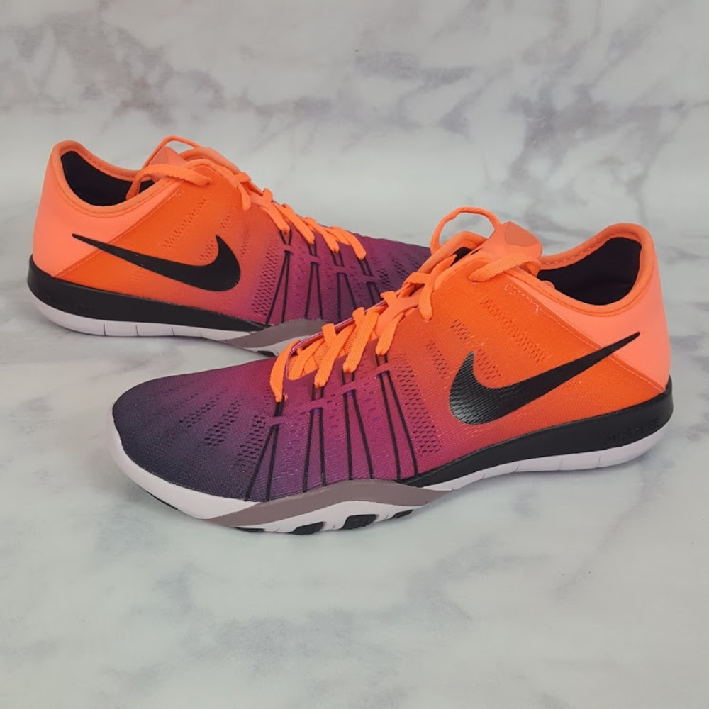NIKE Free TR 6 Spectrum Orange & Purple Sneakers - Picture 2 of 12